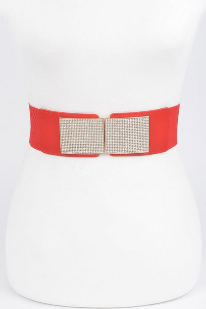 WOMEN'S BELT HUDSON Rhinestone Metal Buckle BYMANYC ® New York