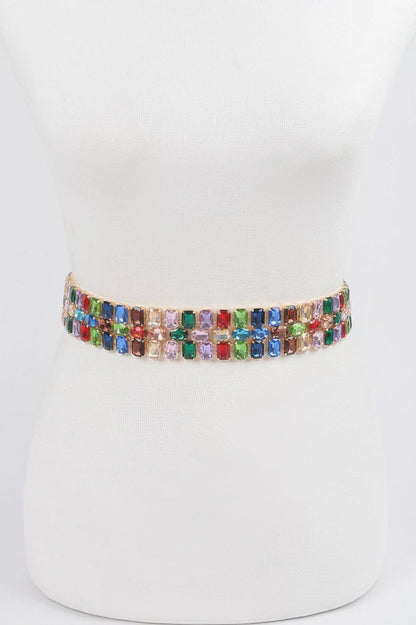 WOMEN'S BELT MADISON Multi Rhinestone New Collection BYMANYC ® New York
