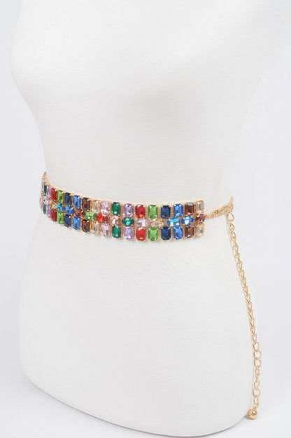 WOMEN'S BELT MADISON Multi Rhinestone New Collection BYMANYC ® New York