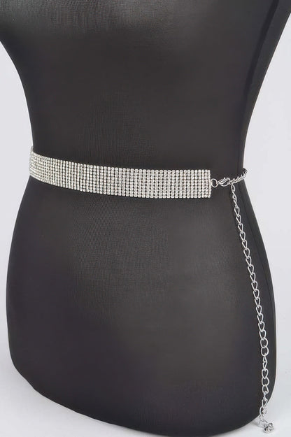 WOMEN'S BELT SKYLINE Slim Full Rhinestone BYMANYC ® New York