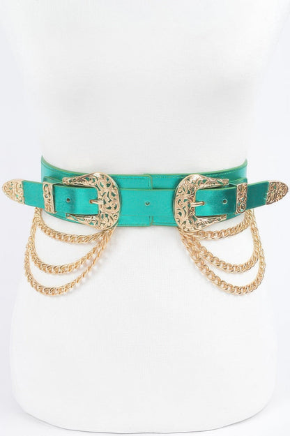WOMEN'S BELT • SOHO Fashion Chic Two Buckle BYMANYC ® New York