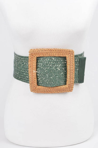 WOMEN'S BELT TRIBECA Bamboo Buckle Stretch BYMANYC ® New York
