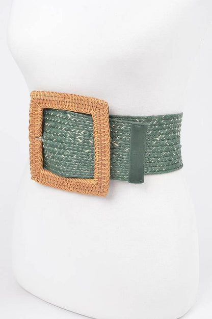 WOMEN'S BELT TRIBECA Bamboo Buckle Stretch BYMANYC ® New York