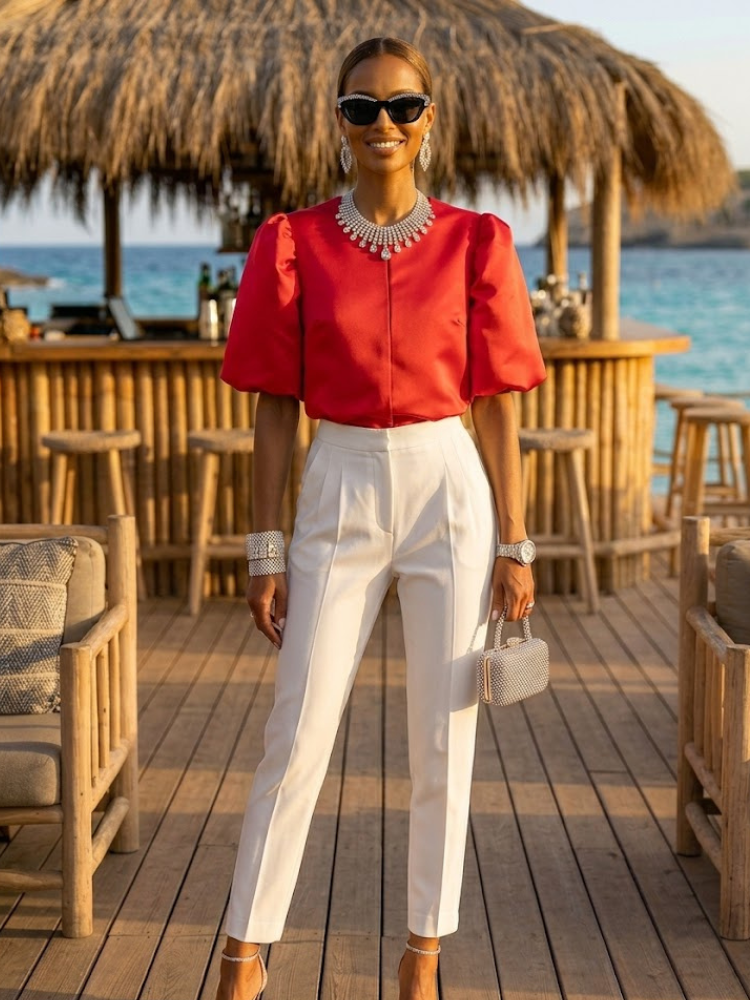 WOMEN'S BLOUSE ASTORIA New Collection IBIZA Summer – BYMANYC ® New York