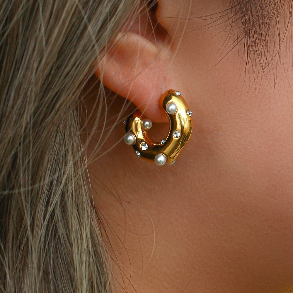 WOMEN'S EARRINGS Gold Color HUDSON - BYMANYC ® New York
