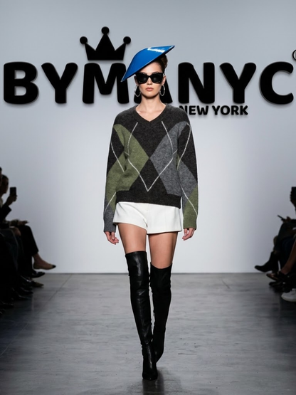 WOMEN'S SWEATERS Argyle Eco-Friendly Prêt-À-Porter New Collection SOHO BYMANYC ® New York