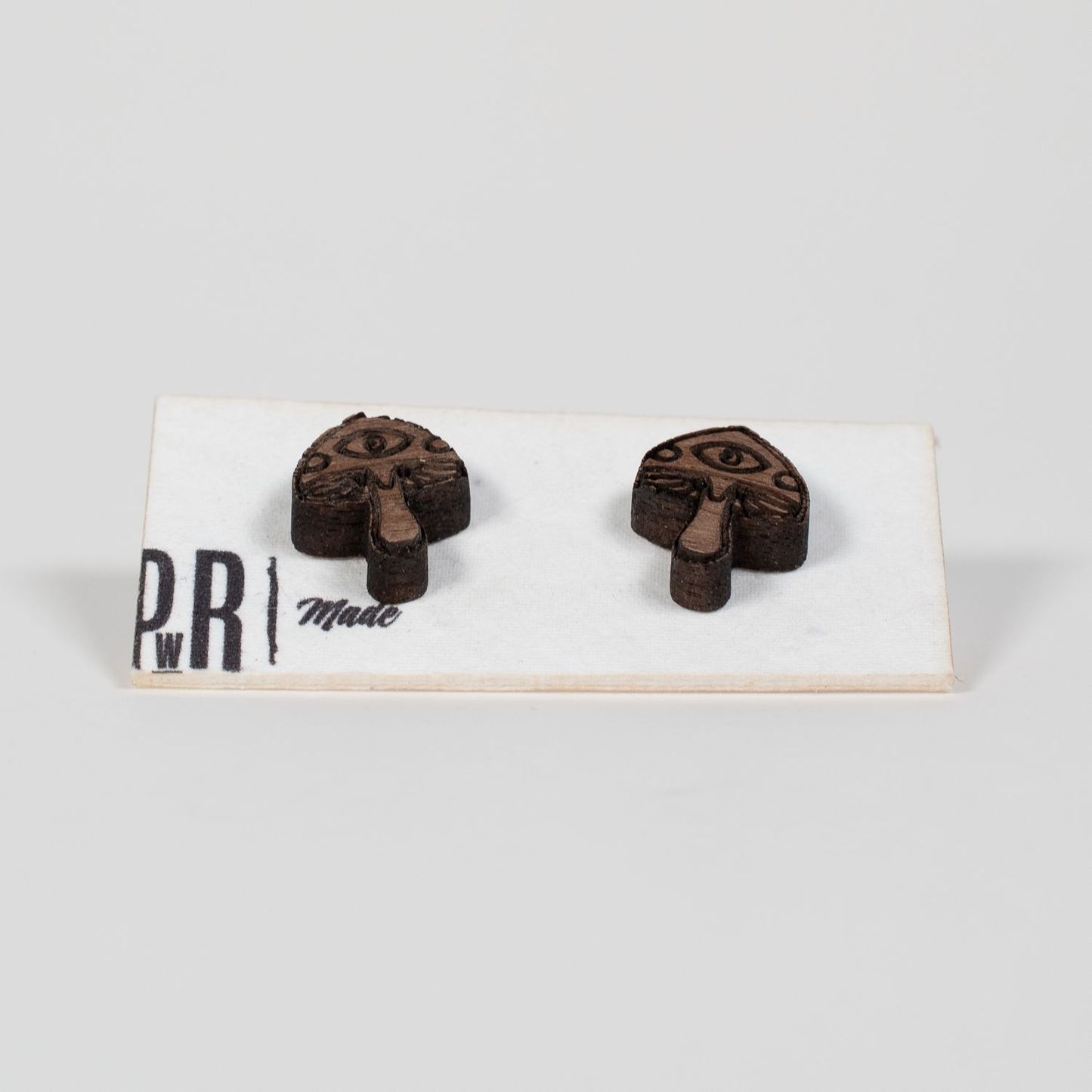 Small Wood Stud Earrings | Geometric Designs