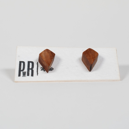 Fire Wood Stud Earrings