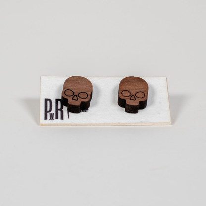 Small Wood Stud Earrings | Geometric Designs