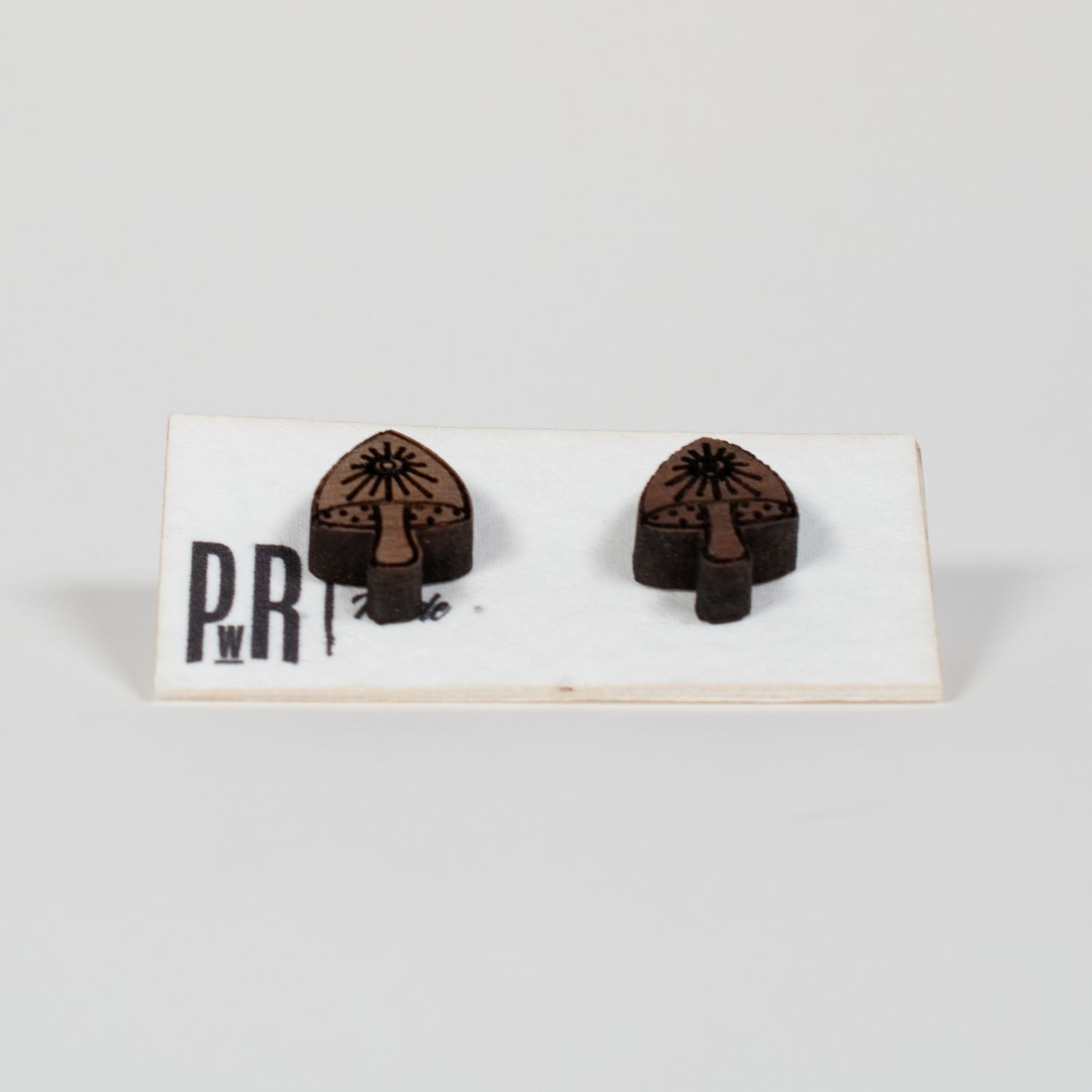 Small Wood Stud Earrings | Geometric Designs