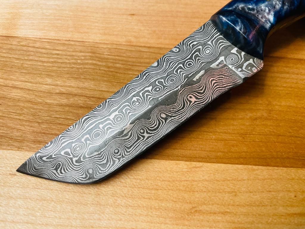 Damascus Utility Tanto Blade by Titan - TK-081
