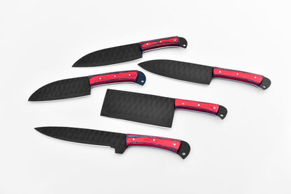 5-Piece  Knife Set / With Leather Carry Bag - TK-089