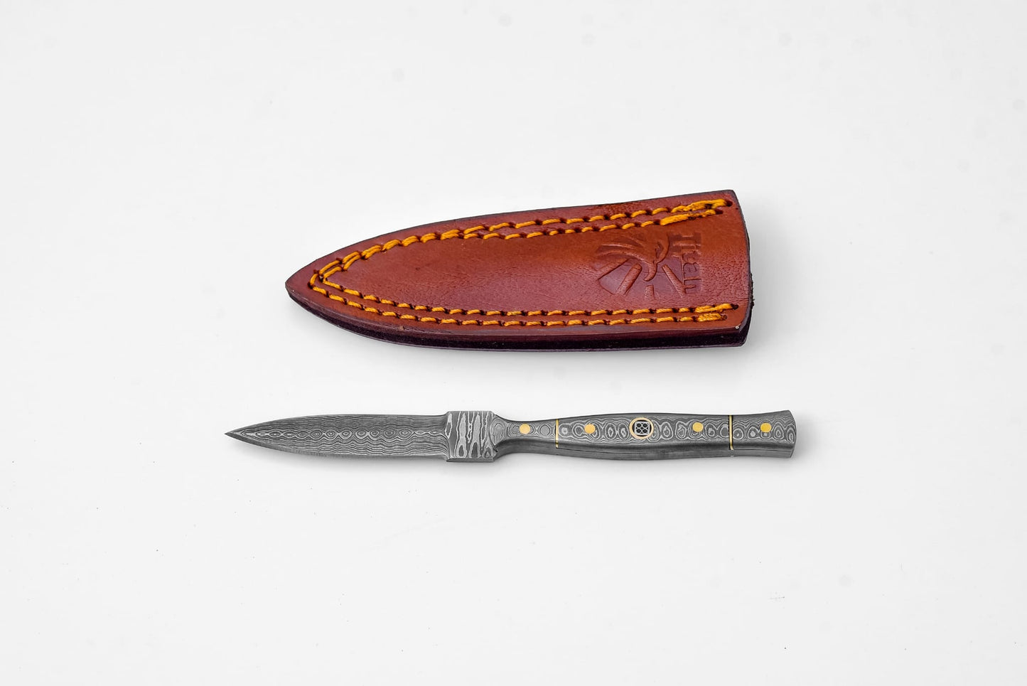 Damascus Steel Boot Utility Knife Titan - Iron Wyrm - TK-087D
