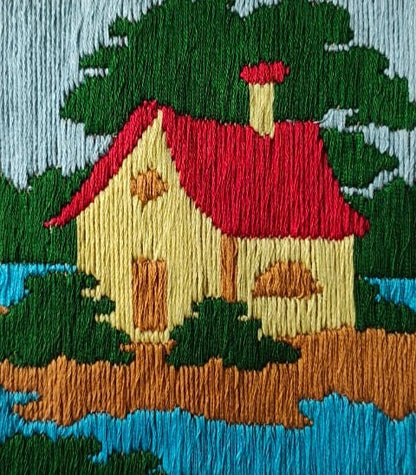 🧵Countryside Cottage Scene
