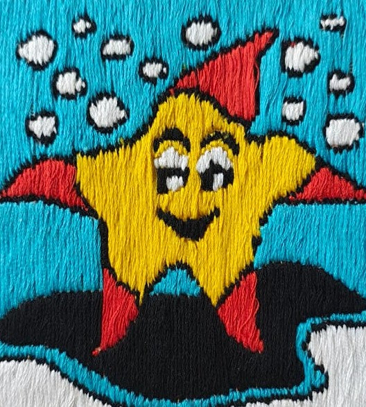 🧵Cheerful Starfish Underwater