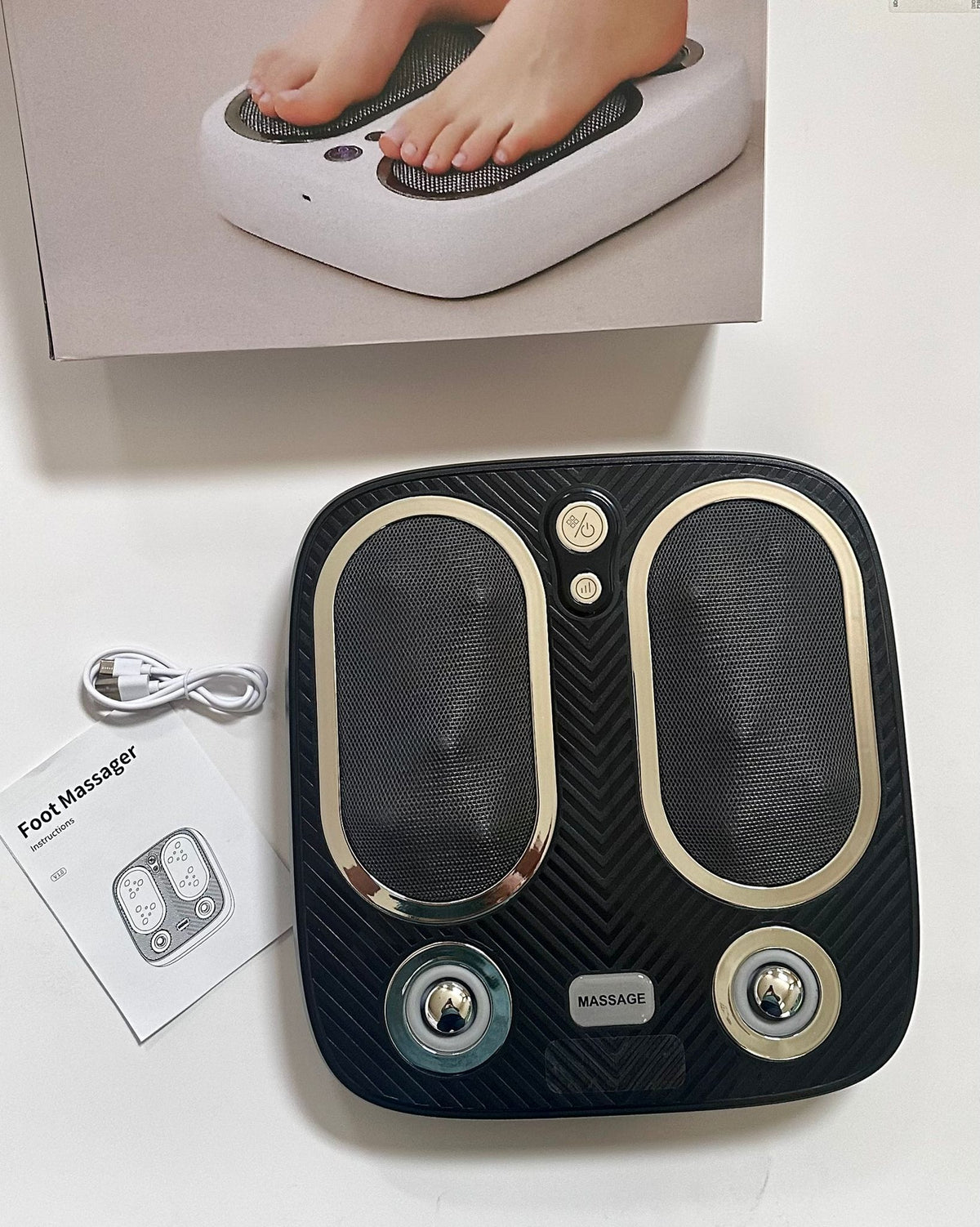 Stress & Pain Relief Foot Massager W/Heat- Deep Tissue, Circulation & Relaxing