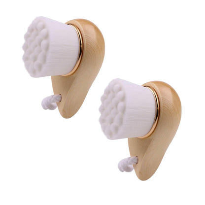 2-Pack Extra-Fine Facial Brush With Bamboo Handle