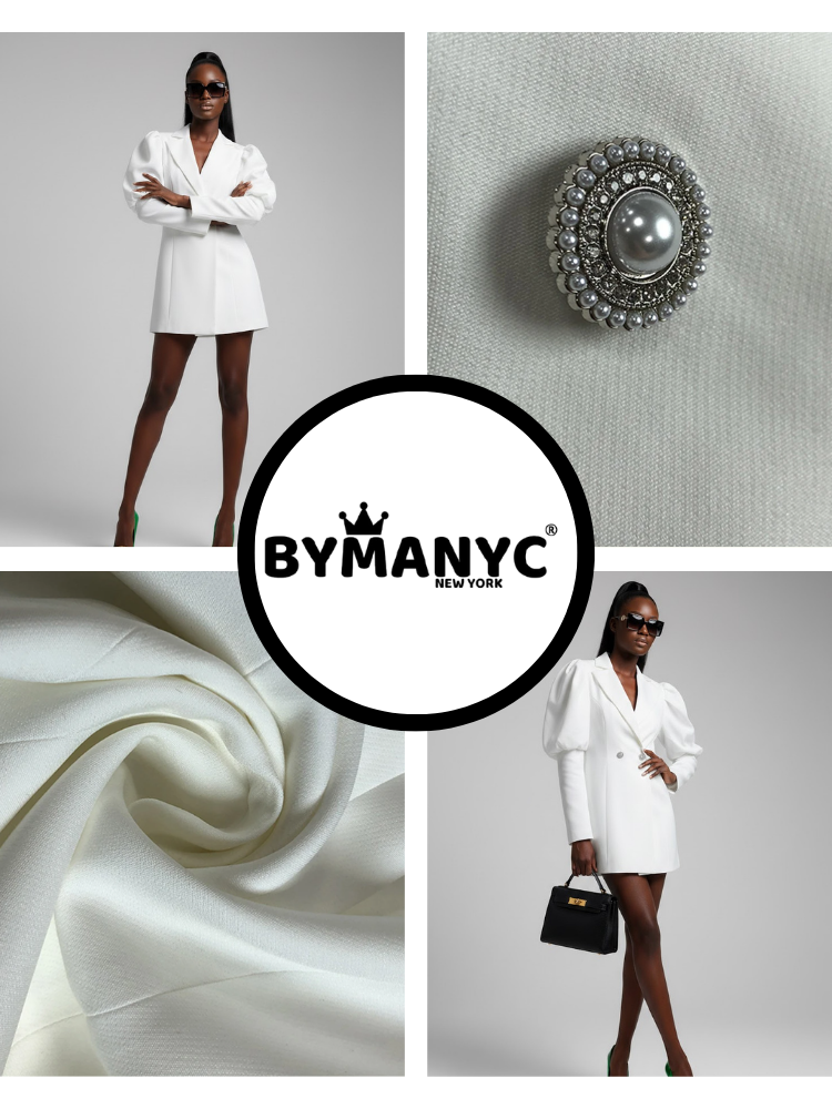 White HUDSON Blazer Dress Prêt-À-Porter BYMANYC ® New York