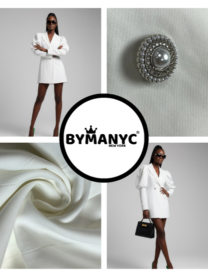 White HUDSON Blazer Dress Prêt-À-Porter BYMANYC ® New York