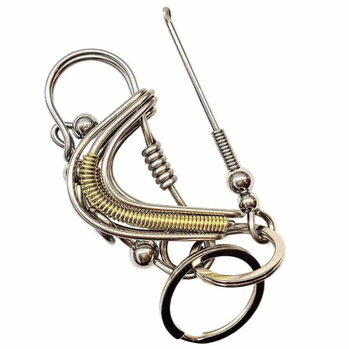 Wire Coiled Birdie Keychain for Him - Limited Edition