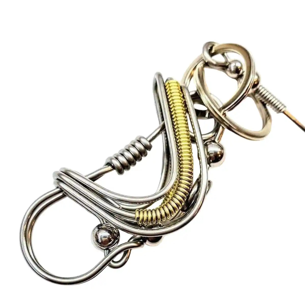 Wire Coiled Birdie Keychain for Him - Limited Edition