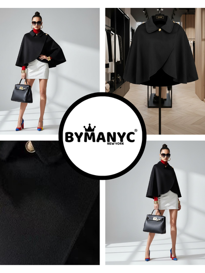 Woman’s Eco-Chic Cape Jacket: TRIBECA New Eco-Fashion Collection | BYMANYC ® New York