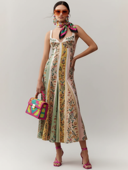 Women Strapless Floral Dress, IBIZA - BYMANYC ® New York