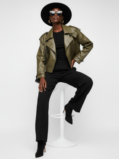 Women's Biker Jacket GREENWICH VILLAGE ECO FASHION BYMANYC ® New York
