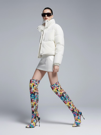Women's Cropped Puffer Jacket GREENWICH New Collection Couture in Manhattan BYMANYC ® New York
