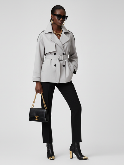 Women's Cropped Trench Jacket DUMBO ECO FASHION BYMANYC ® New York
