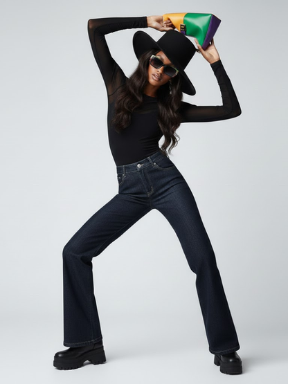 Women's Denim Trousers HUDSON YARDS NYFW New Colecction BYMANYC ® New York