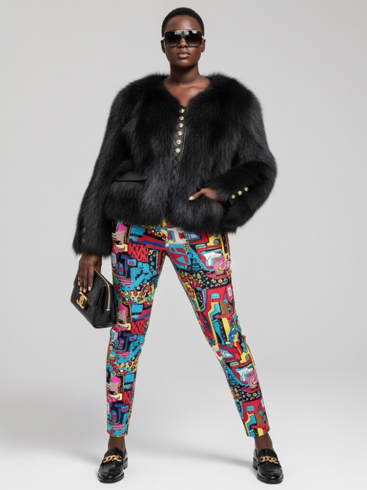 Women's Faux Fur Jacket UPPER EAST SIDE NYFW New Colecction BYMANYC ® New York