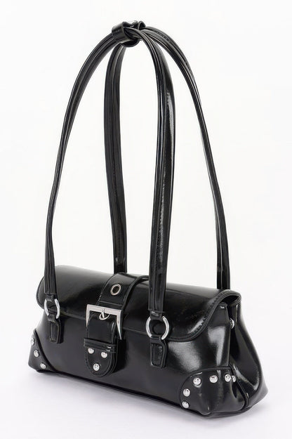Women's Handbag Metal Studded Shoulder Bag - CHELSEA - BYMANYC ® New York