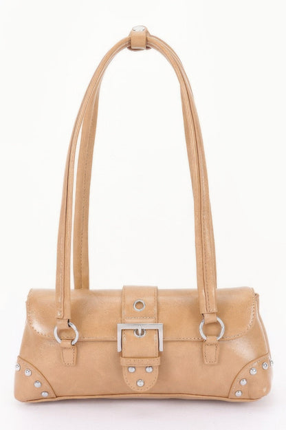 Women's Handbag Metal Studded Shoulder Bag - CHELSEA - BYMANYC ® New York