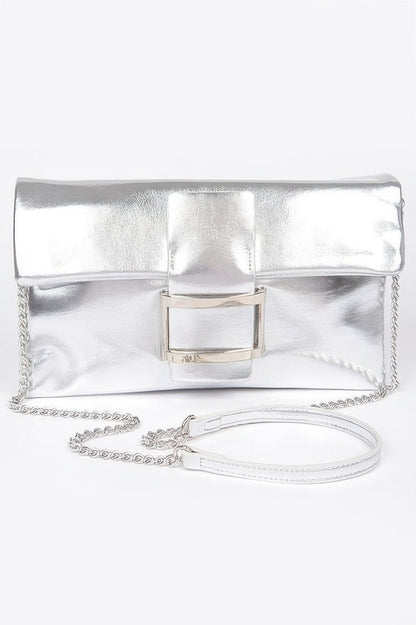 Women's Handbag Metallic Buckle Clutch - MEATPACKING - BYMANYC ® New York