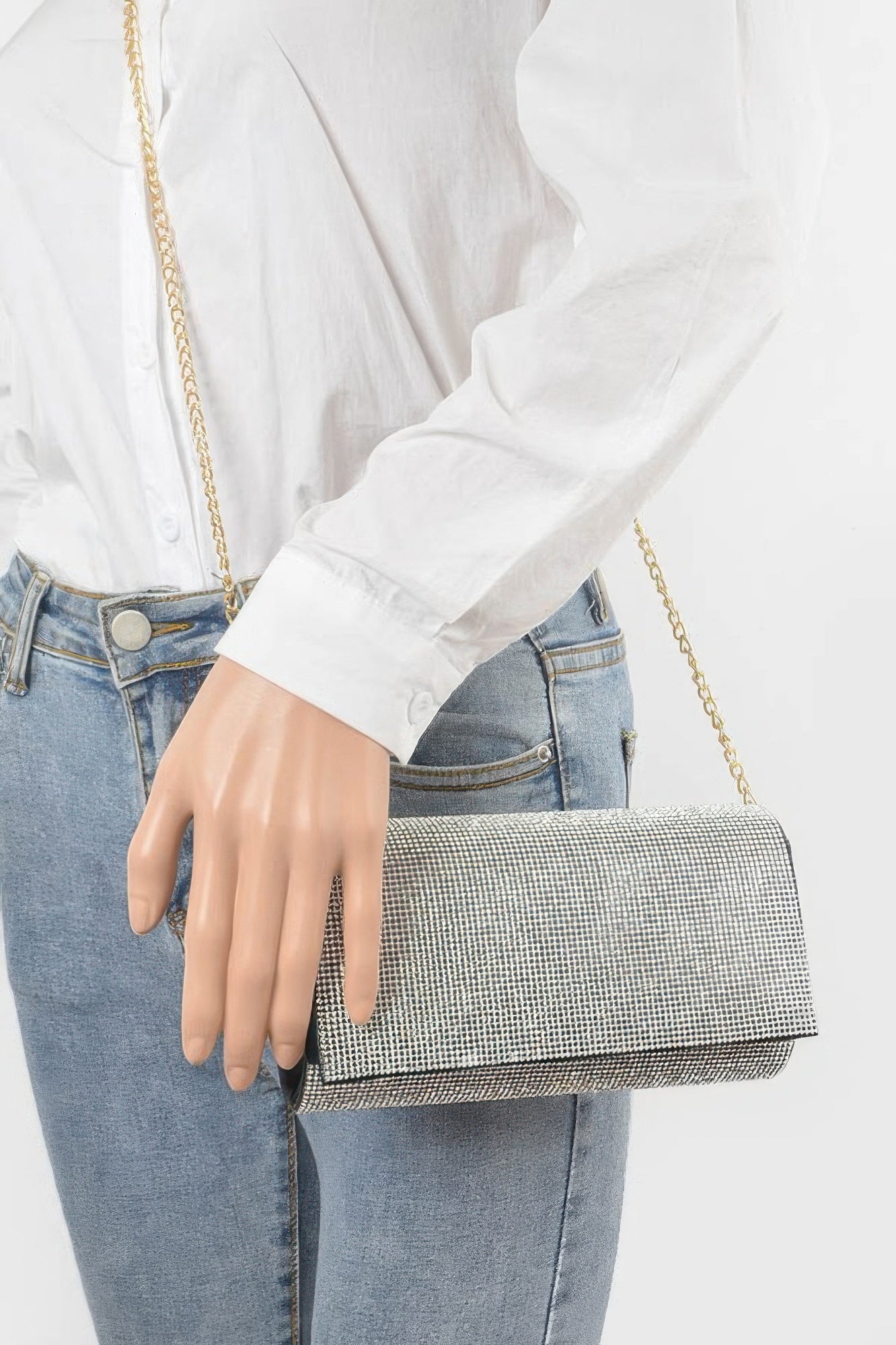 Women's Handbag Rhinestone Clutch - THE VILLAGE - BYMANYC ® New York