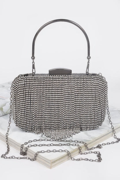 Women's Handbag Rhinestone Fringe Clutch - BROADWAY - BYMANYC ® New York