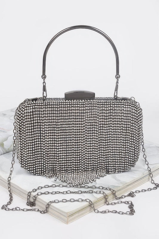 Women's Handbag Rhinestone Fringe Clutch - BROADWAY - BYMANYC ® New York