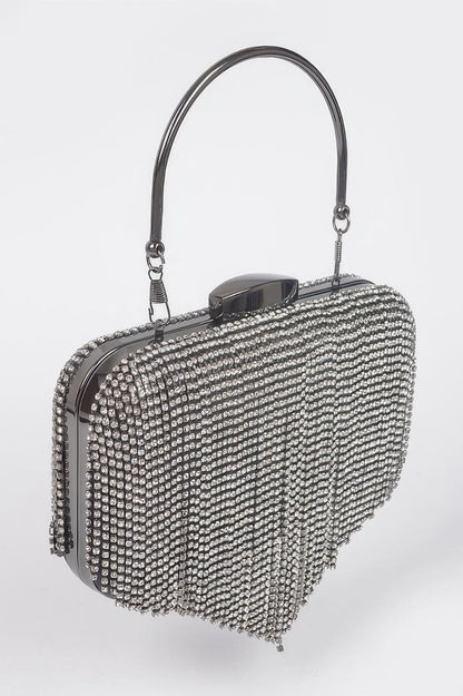 Women's Handbag Rhinestone Fringe Clutch - BROADWAY - BYMANYC ® New York