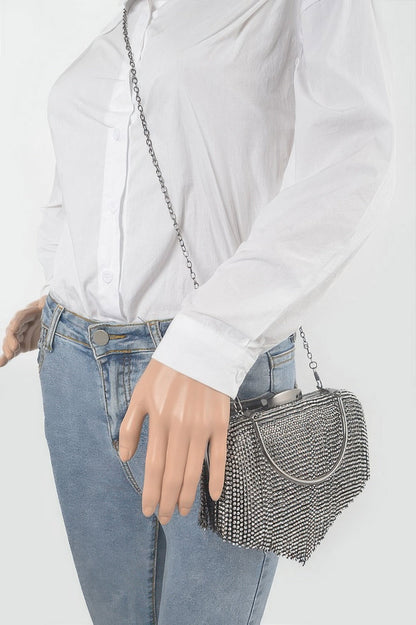 Women's Handbag Rhinestone Fringe Clutch - BROADWAY - BYMANYC ® New York