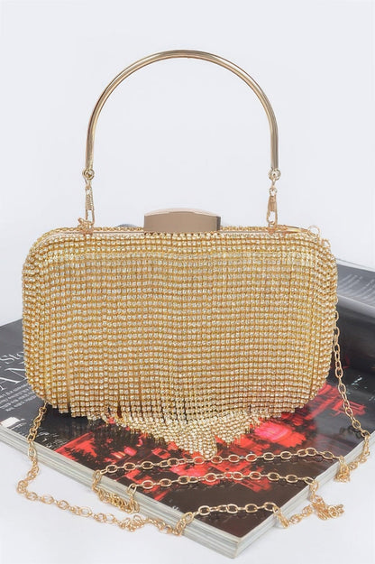 Women's Handbag Rhinestone Fringe Clutch - BROADWAY - BYMANYC ® New York