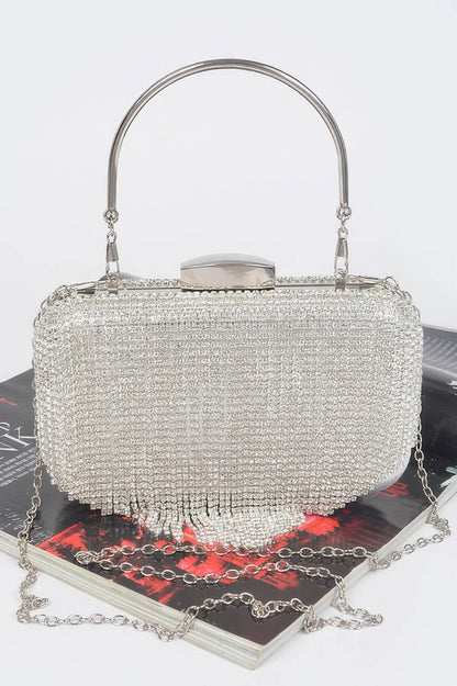 Women's Handbag Rhinestone Fringe Clutch - BROADWAY - BYMANYC ® New York