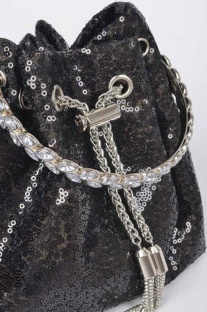 Women's Handbag Sequins Bucket Bag - NOHO - BYMANYC ® New York