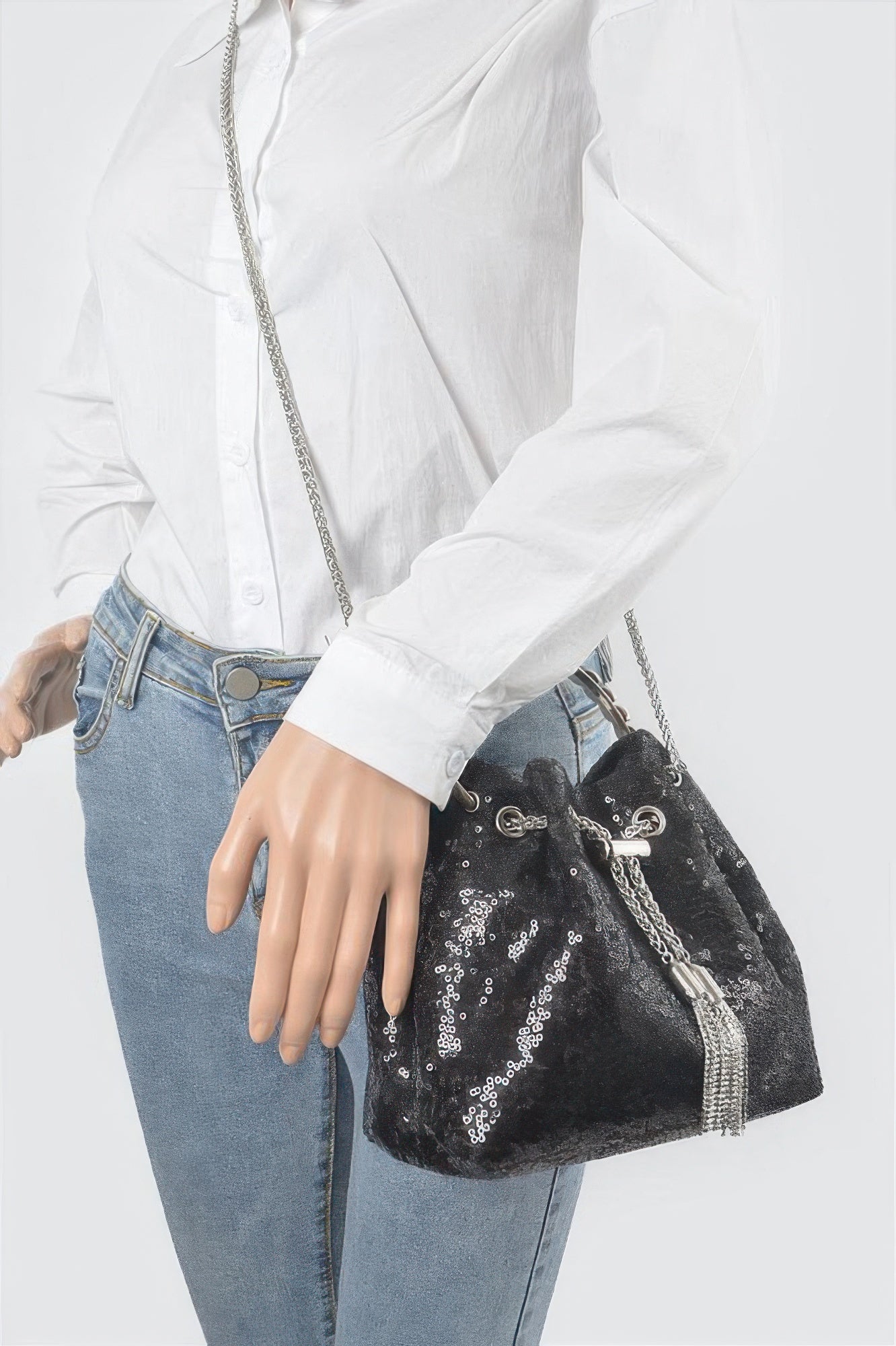 Women's Handbag Sequins Bucket Bag - NOHO - BYMANYC ® New York