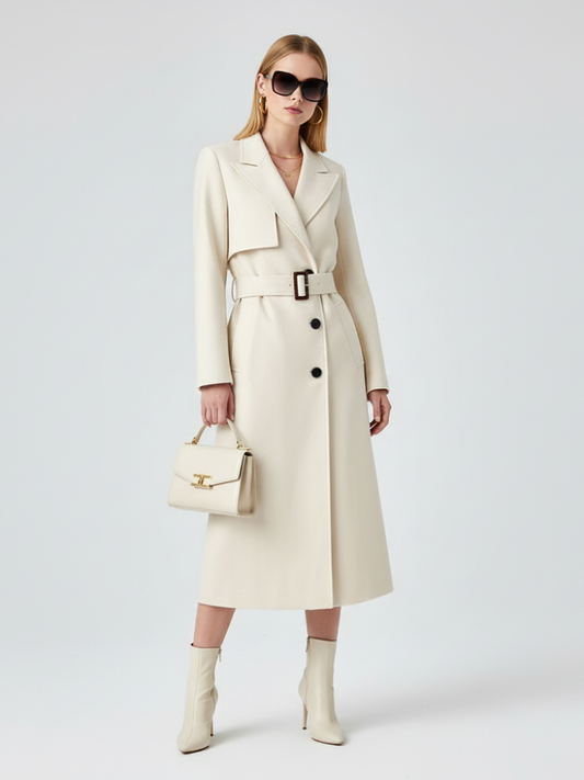 Women's Long Trench Coat FINANCIAL DISTRICT ECO COUTURE BYMANYC ® New York