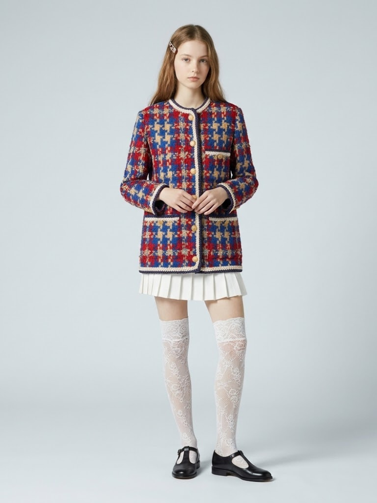 Women's Luxury Multicolor Tweed Jacket SOHO New Collection Prêt-À-Porter BYMANYC ® New York