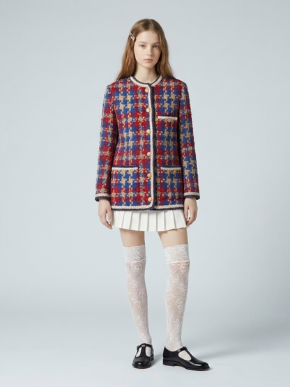 Women's Luxury Multicolor Tweed Jacket SOHO New Collection Prêt-À-Porter BYMANYC ® New York