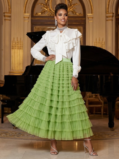 Women's Mint Green Tulle Skirt • TUILERIES • New Collection PARIS LE MARAIS BYMANYC ® New York