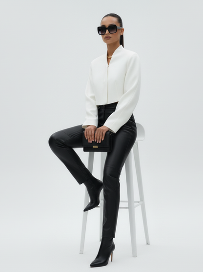 Women's Structured Cropped Jacket MIDTOWN ECO FASHION BYMANYC ® New York