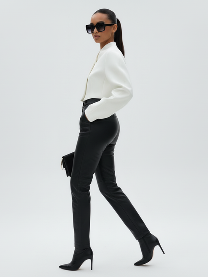 Women's Structured Cropped Jacket MIDTOWN ECO FASHION BYMANYC ® New York